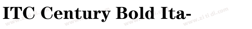 ITC Century Bold Ita字体转换
